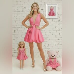 Mable DURI BOW TIED BUBBLE HEM MINI DRESS